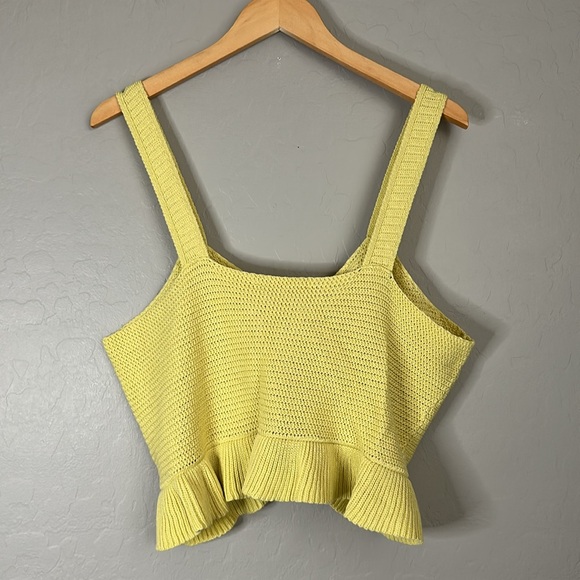 Anthropologie Flat White Tie-Front Sweater Tank - Picture 4 of 7